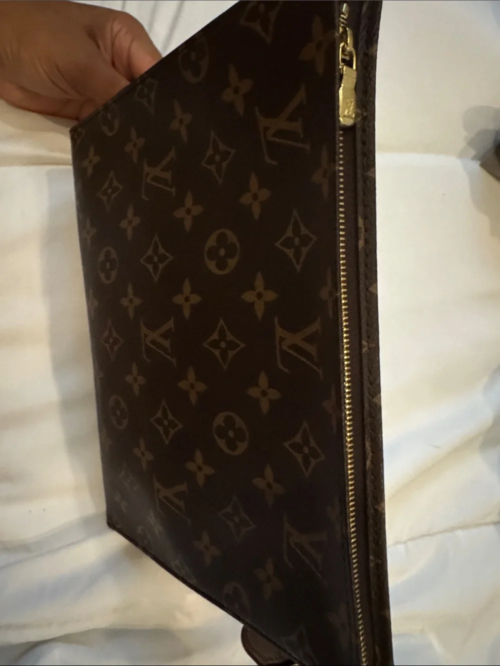 Louis Vuitton Monogram Zip Folio in Brown and Tan